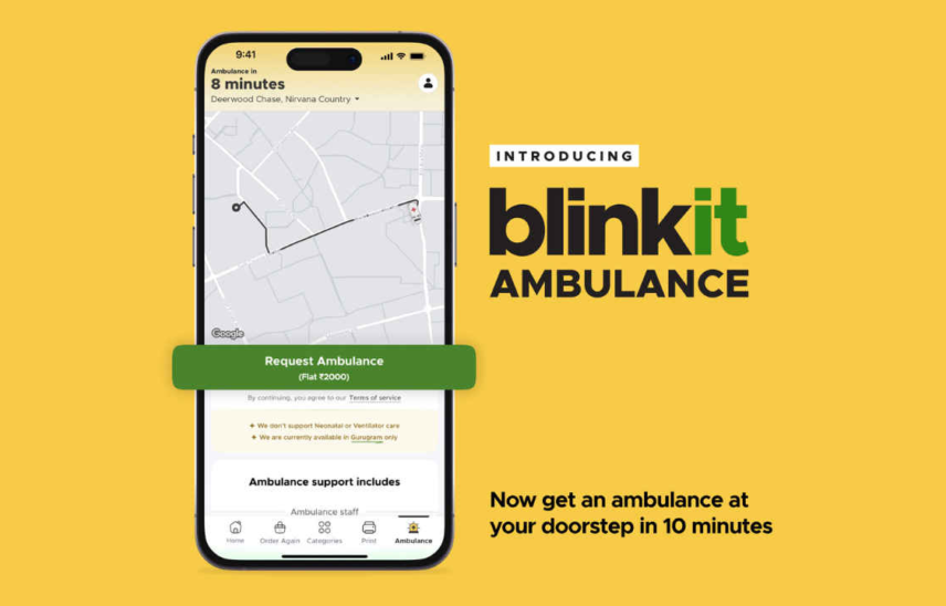 You Can Now Book an Ambulance on Blinkit and Have It at Your Home in Just 10 Minutes!