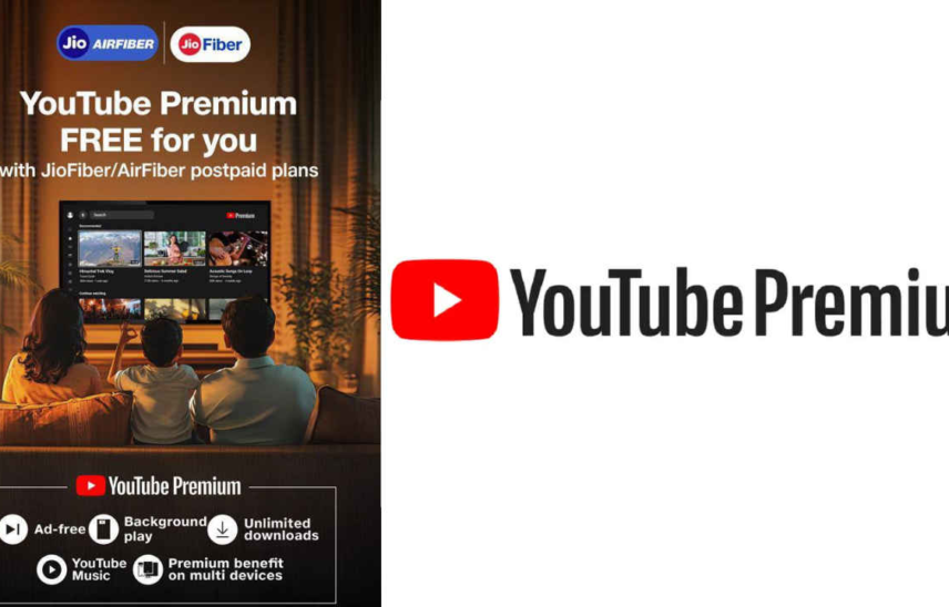 Get a Complimentary 2-Year YouTube Premium Subscription with Select JioFiber and JioAirFiber Plans