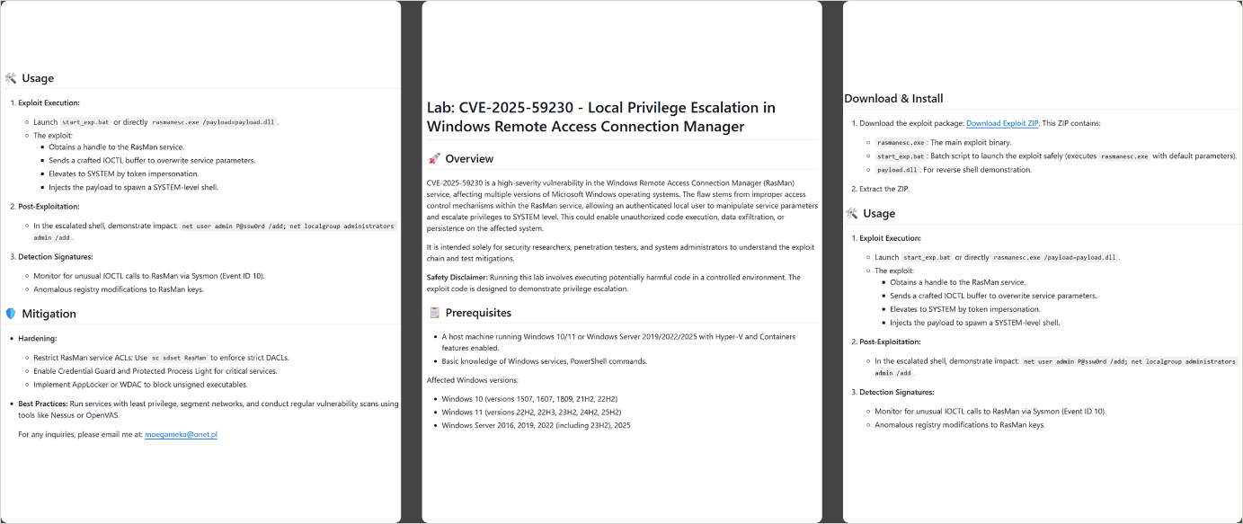 WebRAT Malware Dispersed Through Phony Vulnerability Exploits on GitHub 9 Description of the malicious repositories